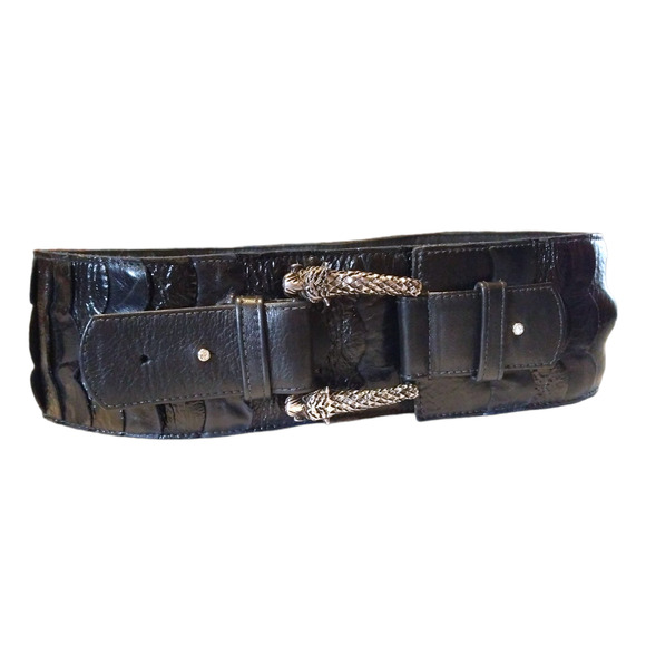 Wide Leather Belt with Dragon Scales & Buckle size S Cosplay Game of Thrones - Picture 5 of 8